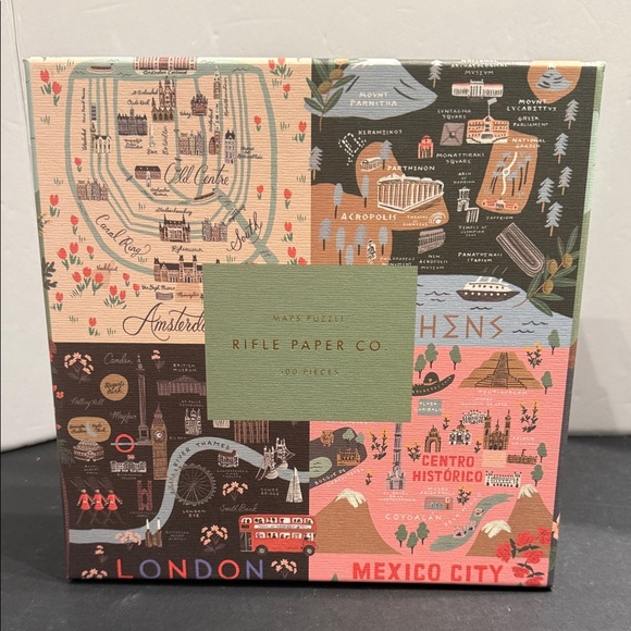 Rifle Paper Co. Other - Rifle Paper Co. Vibrant City Maps 500 piece jigsaw Puzzle